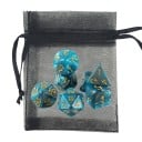Do gry kostki 7 sztuk i woreczek Mnohostronne RPG kostki z akrylu do Dungeons & Dragons DnD Gier stołowych fantasy 7