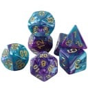 Do gry kostki 7 sztuk i woreczek Mnohostronne RPG kostki z akrylu do Dungeons & Dragons DnD Gier stołowych fantasy 2