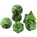 Do gry kostki 7 sztuk i woreczek Mnohostronne RPG kostki z akrylu do Dungeons & Dragons DnD Gier stołowych fantasy 3