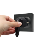 Dobbelt EU 16A stikkontakt med jordforbindelse 220V væg AC stikkontakt enkeltvejs flammesikker plastik 105×83 mm universal standard 2