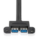 Dobbelt USB 3.0 M/F forlængerkabel 3