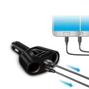 Dobbelt USB-biloplader med cigarettænderhub A1754 3