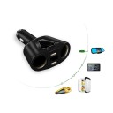 Dobbelt USB-biloplader med cigarettænderhub A1754 5