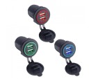 Dobbelt USB-biloplader med cover K713 1