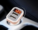 Dobbelt USB-biloplader med display K758 1