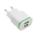Dobbelt USB-strømadapter med LED-belysning 3
