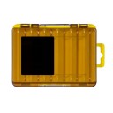 Dobbeltsidet kompakt plastikkasse med fiskegrej 14 x 10,5 x 3,2 cm. Organisator til kroge, madding og snor. Bærbar opbevaringskasse til fiskeudstyr. 7