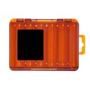 Dobbeltsidet kompakt plastikkasse med fiskegrej 14 x 10,5 x 3,2 cm. Organisator til kroge, madding og snor. Bærbar opbevaringskasse til fiskeudstyr. 8