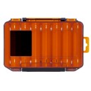 Dobbeltsidet kompakt plastikkasse til fiskegrej 19,8 x 13,5 x 3,6 cm Organisator til kroge, madding og snor Opbevaringskasse til fiskeudstyr 7