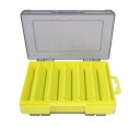 Dobbeltsidet opbevaringsboks til fiskekroge og madding 14 x 10,5 x 3 cm Kompakt, bærbar boks med rum Organizer til fisketilbehør Solid plastboks til fiskeudstyr 5