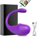 Dobbeltsidet U-formet silikonevibrator til dobbelt stimulering med mobilapp som fjernbetjening i diskret emballage 6