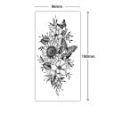 Dočasné vodotěsné tetování 9,6 x 19 cm Jemný květinový vzor Romantické nalepovací tetování Elegantní tělová ozdoba Snadná aplikace provedení 11 2