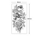 Dočasné vodotěsné tetování 9,6 x 19 cm Jemný květinový vzor Romantické nalepovací tetování Elegantní tělová ozdoba Snadná aplikace provedení 5 2