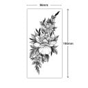 Dočasné vodotěsné tetování 9,6 x 19 cm Jemný květinový vzor Romantické nalepovací tetování Elegantní tělová ozdoba Snadná aplikace provedení 8 2