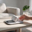 Dock di ricarica per 3 batterie B100 con display digitale e ricarica rapida da 30 W in bianco per il cinturino VR S3 Pro 7