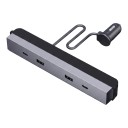 Dock di ricarica per Tesla Model Y Juniper 2025-2026 e Model 3 Highland 2024-2026 4 Porte USB-C e USB Fino a 65 W Argento Da posizionare nella console 3