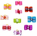 Dog Hair Ties with Bow 10 pcs 7