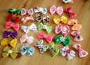 Dog Hair Ties with Bow 100 pcs 3