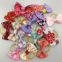 Dog Hair Ties with Bow 20 pcs 2