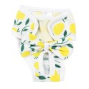 Dog Heat Pants with Lemon Pattern Size M Waist Circumference 26-32 cm Protective Pants Washable Hygienic Pants for Bitches 1