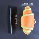 Dog Toy for Treats 13 x 7.5 cm Fleece Croissant Interactive Sniffing Toy for Hiding Rewards 5