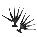 Doigts fantômes effrayants pour les deux mains Costume d'Halloween Griffes noires flexibles Accessoires en plastique résistants pour les doigts des deux mains Accessoire d'Halloween 2 pièces 19,2 x 3,2 x 14 cm 2