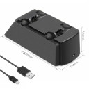Dokovací stanice pro PS4 ovladače duální rychlonabíjecí stojan 160×70×58 mm ABS s LED indikátorem stavu pro PlayStation 4 2
