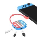 Dokująca stacja 3w1 USB-C 2. generacji 60 × 60 × 13 mm 4K 60Hz USB 3.0 5Gbps PD100W Pro Switch 2 Laptopy Telefony Tablety Przesył obrazu i szybkie ładowanie 2