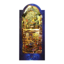 Dollhouse 11.5 x 18 x 25.5 cm Wooden DIY Kit with LED Light Furniture 3D Model Hand Assembly Miniature House Decoration 2