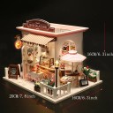 Dollhouse 20 x 16 x 16 cm Mini Construction Kit Without Cover with LED Lighting Furniture and Instructions Creative DIY Interior Decoration 2