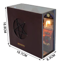 Dollhouse 8.3 x 18.7 x 16.8 cm DIY 3D Wooden Construction Kit with LED Light Miniature Furniture Handmade Decorative Model 3