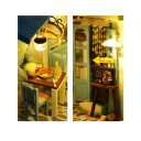 Dollhouse 9.2 x 15.9 x 20.5 cm Wooden Building Kit with LED Light and Furniture DIY 3D Miniature Model Hand Assembly Decoration 2