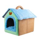 Domeau pliable pour animaux de compagnie 35 x 40 x 38 cm Lit doux en fibre Maison amovible et lavable pour chiens et chats 4