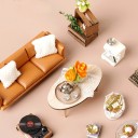 Domec pentru păpuși 22 x 19 x 18,4 cm Miniatură LED kit de construcție cu mobilă Model decorativ realist fără capac Mini casă iluminată detaliată 2