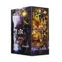 Domek dla lalek 11,5 x 18 x 24,5 cm DIY 3D Drewniany model z oświetleniem LED Miniaturowy zestaw mebli Domek ręcznie robiony Dekoracja 2