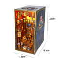 Domek dla lalek 11,6 x 18,3 x 22 cm Drewniany zestaw konstrukcyjny 3D z meblami i oświetleniem LED Model miniaturowego domku do samodzielnego montażu Dekoracja 4