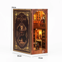 Domek dla lalek 11 x 18 x 24 cm DIY 3D Drewniany zestaw konstrukcyjny z oświetleniem LED Meble do tworzenia miniaturowych modeli Montaż ręczny Dekoracja 4