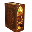 Domek dla lalek 3D DIY 10 x 18 x 24 cm Drewniany zestaw konstrukcyjny z oświetleniem LED i meblami Miniaturowy model Ręcznie robiony Kreatywna dekoracja 3