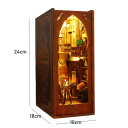 Domek dla lalek 3D DIY 10 x 18 x 24 cm Drewniany zestaw konstrukcyjny z oświetleniem LED i meblami Miniaturowy model Ręcznie robiony Kreatywna 5