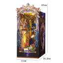 Domek dla lalek 3D DIY 11 x 18,2 x 27 cm Drewniany zestaw konstrukcyjny z oświetleniem LED i meblami Miniaturowy model do samodzielnego montażu Dekoracja 4