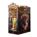 Domek dla lalek 3D DIY 11 x 18,2 x 27 cm Drewniany zestaw konstrukcyjny z oświetleniem LED i meblami Miniaturowy model do samodzielnego montażu 5