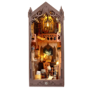 Domek dla lalek 3D DIY 11 x 18,5 x 27,5 cm Drewniany zestaw konstrukcyjny z oświetleniem LED i meblami Miniaturowy model do samodzielnego montażu Dekoracja 4