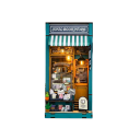 Domek dla lalek 3D DIY 12,8 x 21 x 23,4 cm Drewniany zestaw konstrukcyjny z oświetleniem LED Miniaturowy model mebli Ręcznie robiony Kreatywna dekoracja 4