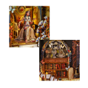 Domek dla lalek 3D DIY 15,5 x 18 x 27,5 cm Drewniany zestaw konstrukcyjny z oświetleniem LED i meblami Miniaturowy model do samodzielnego montażu Dekoracja 3
