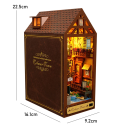 Domek dla lalek 3D DIY 9,2 x 16,1 x 22,5 cm Drewniany zestaw konstrukcyjny z oświetleniem LED Miniaturowy model mebli Ręcznie robiona dekoracja zabawka 4