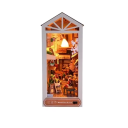 Domek dla lalek 3D DIY 9,2 x 16,5 x 22 cm Drewniany zestaw konstrukcyjny z oświetleniem LED Miniaturowy model mebli Ręcznie robiona zabawka dekoracyjna 3