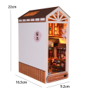 Domek dla lalek 3D DIY 9,2 x 16,5 x 22 cm Drewniany zestaw konstrukcyjny z oświetleniem LED Miniaturowy model mebli Ręcznie robiona zabawka dekoracyjna 4