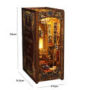 Domek dla lalek 3D DIY 9,7 x 16,5 x 24 cm Drewniany zestaw konstrukcyjny z oświetleniem LED i meblami Miniaturowy model ręcznie robiony dekoracja prezent 4