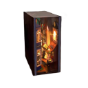 Domek dla lalek 8,3 x 18,7 x 16,8 cm DIY 3D Drewniany zestaw konstrukcyjny z oświetleniem LED Miniaturowe meble Ręcznie robiony model dekoracyjny 1