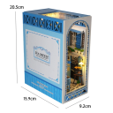 Domek dla lalek 9,2 x 15,9 x 20,5 cm Drewniany zestaw konstrukcyjny z oświetleniem LED i meblami DIY 3D Miniaturowy model Montaż ręczny Dekoracja 4